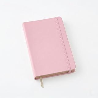 Caderno Tipo Moleskine Com Pauta 14x21 Caderneta de Anotações com Capa Dura e Elástico Tamanho A5 (Rosa Liso)