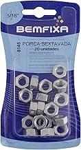 Bemfixa 8145 Porca Sextavada, 5/16", 20 unidades