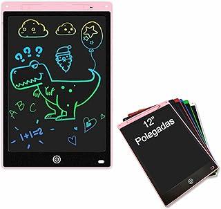 Lousa Mágica Digital Infantil 12" Polegadas Multicolorido Tablet Infantil Lcd Para Escrever e Desenhar (Rosa)