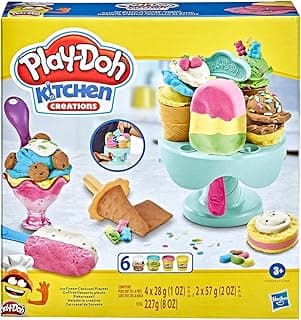Play-Doh, Massinha de Modelar Infantil, Carrossel de Sorvete - Conjunto de Brinquedo com 6 Potes - A partir de 3 Anos