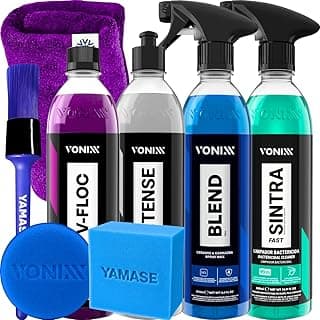 Kit Lavagem Automotiva Carro Moto V-Floc Blend Spray Sintra Fast Intense Pano Aplicador Pincel