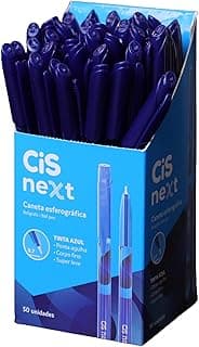 CIS, Caneta Esferografica 0,7 mm NEXT, Caixa com 50 unidades, cor Azul com 38.38% de desconto por R$ 61,66 na amazon