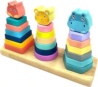 KuPro Brinquedo Educativo Pirâmides Encaixar 22 Peças