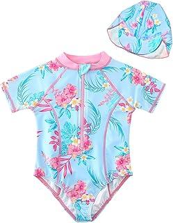 Pulpo Maiô Bebê Menina com Chapéu Proteção UV50+ by Acqua di Mare