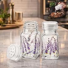 Saleiro e Pimenteiro de Mesa em Vidro 70ml – Kit 2 Peças com Tampa Plástica – Porta Temperos Elegante, Compacto e Ideal para Cozinha e Mesa Posta