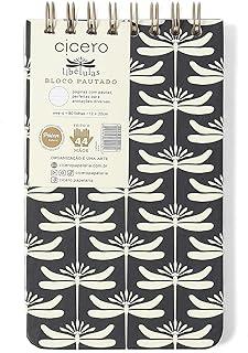 BLOCO WIRE-O LIBELULAS PAUTADO 12X20 PRETO