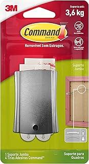 Command, 3M, Suporte para Quadros, Adesivo Removível sem Estragos, Jumbo, Metálico, 1 Unidade