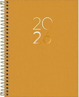 Tilibra - Agenda Executiva Espiral Diária 17,7 x 24 cm Lume 2026 - Mostarda