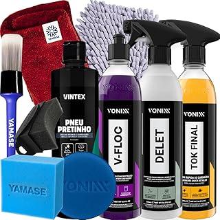 Kit Lavagem Automotiva Completa Vonixx V-floc Tok Final Delet Pneu Pretinho Aplicador Acessórios Yamase