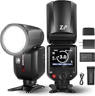 NEEWER Flash Speedlite de cabeça redonda Z2-C 2,4 G TTL para Canon, interface de usuário atualizada, 2 lâmpadas de modelagem ajustáveis, chave TTL/M de interruptor rápido, 76 Ws Speedlight 1/8000s HSS