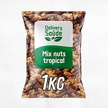 Mix de Nuts Sem Amendoim Castanhas de Caju/Amêndoas Cruas/Nozes/Uva Passas/Goji Berry/Castanha do Pará 1Kg