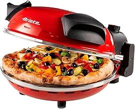 Ariete 909, Forno de Pizza Elétrico com Pedra Refratária antiadrente - Pizza em 4 minutos - Temperatura máxima 400° - 1200 Wats - Timer 30' - Vermelho - 127V