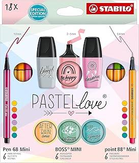 STABILO Kit Escolar - Marcadores Mini Pastel C/18 Cores – Love Total