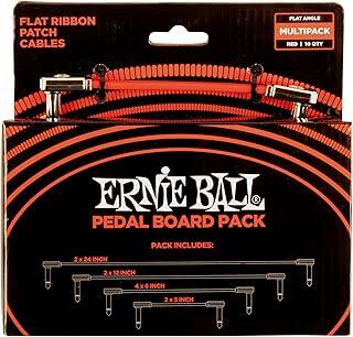 Ernie Ball Flat Ribbon Patch Cables Pedalboard Multi-Pack multi lengths - Red