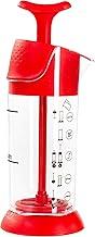 Espumador de Leite Pressca – Cremeira Manual Para Leite Quente e Frio, Livre de BPA, Vai ao Micro-ondas, Alta Resistência, Café Cremoso em Segundos- Cor:Vermelho