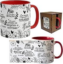 Caneca Mães 300ml Porcelana | Xícara dia das Mães com Frases Desenho Personalizado (300ml, Mãe 01)