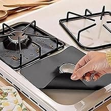 Combo 4 Protetores de Fogão, Reutilizável, Antiaderente, Resistentência Térmica Extensa, Limpeza Simples, Prático e Discreto