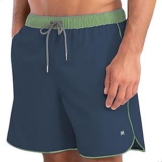 Short Praia Masculino Mash Mescla Bermuda Lisa UV 50+ Verão Mauricinho