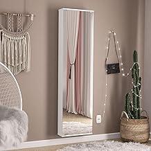 Penteadeira Armário Porta-joias com Espelho Suspenso Dubai Branco