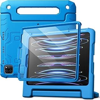 JETech Capa Infantil para iPad Pro 11 Polegadas, Todos os Modelos, iPad Air 5/4 (10,9 Polegadas) com Protetor de Tela Integrado, Capa Protetora para Tablet com Alça e Suporte (Azul)