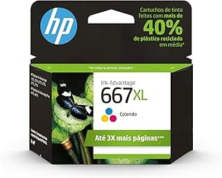Cartucho HP 667XL(8,5 ml) Colorido (3YM80AB) Para HP Deskjet 2376, 2776, 6476, 5076, 5276