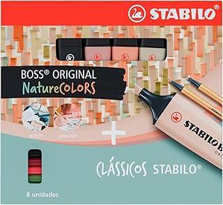 Stabilo KIT NatureCOLORS, Point 88 + BOSS, 8 peças, KIT 1
