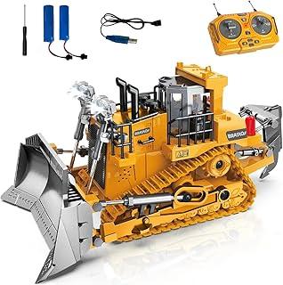 Bulldozer de Controle Remoto 2,4 Ghz - - Aminhão de Construção de Controle Remoto, Ideal para Crianças de 6 Anos ou Mais