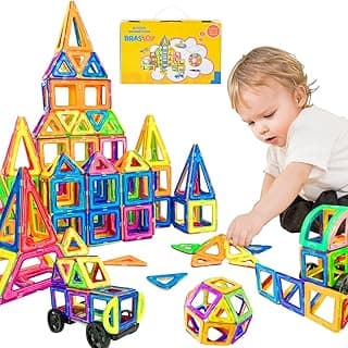 Blocos de Montar Magnéticos Construção 120 Peças Brinquedo Educativo Infantil com 14.5% de desconto por R$ 153,90 na amazon