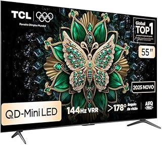 Smart TV TCL 55 Polegadas QLED Mini LED 4K C6K WiFi Bluetooth Google TV 4 HDMI 144Hz HDR10+ 55C6K