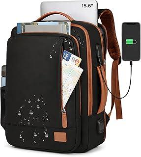 Mochila Grande para Notebook 15,6" Expansível e Impermeável | Mochila Executiva de Viagem Aprovada por Companhias Aéreas com Porta USB, Bolso para Líquidos, Mochila Escolar e de Trabalho