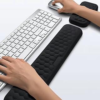 Suporte Ergonômico de Pulso, Espuma de Memória, Antiderrapante, Suporte Pulso Teclado e Mouse, Confortável e Estável
