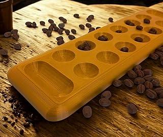 Clássico, Jogo de Tabuleiro em Impressão 3D, 27x8 cm, com 48 Grãos de café fake, Jogo de Estratégia para Todas as Idades Africano
