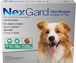 NexGard Antipulgas e Carrapatos para Cães de 10,1 a 25kg - 1 tablete