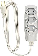 EXTENSAO DANEVA NOSHOCK 90 PL 2X0,75 2P 10A CINZA 1,3m - DN1903