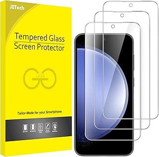 JETech Película de Vidro Temperado para Samsung Galaxy S23 FE 6,4 Polegadas, Compatível com Impressão Digital, Protetor de Tela, HD Transparente, Pacote com 3
