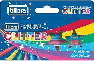 Tilibra - Canetinha Hidrográfica 6 Cores com Glitter