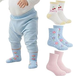 Kit 3 Pares Meia Bebê INFANTIL Menina Selene Respirável Estampa Divertida