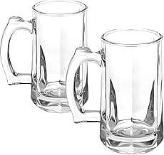 Conjunto 2 Canecas Chopp Premium 350ml - Vidro Temperado EXTRA GROSSO 5mm - Resistente a Choque Térmico - Para Cerveja Artesanal Super Geladas