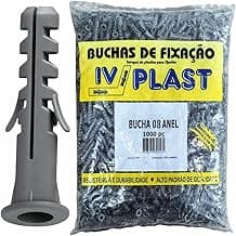 Bucha Ivplast Com Anel 8mm Pacote com 1000 Peças