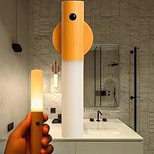 Luzes LED com sensor de movimento automático, 1 arandela, operado por bateria, recarregável, portátil, magnético, rotação de 360°, sem fio, para cabeceira da Cama -THREE BROTHERS