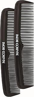 Marco Boni Kit Com 2 Pentes Masculino Dentes Finos E Médios 0891 Preto 2 Unidades