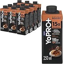 YoPRO Energy Boost Cappuccino UHT – Kit com 12 Unidades – 250g cada – 15g de Proteína por Unidade
