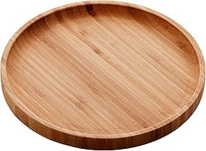 LYOR - Bandeja de Bambu Round 20cm - Mesa Posta - Organização - Utensílios de Cozinha - Enxoval - Decoração - Petisqueira - Utilidades Domésticas