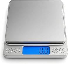 Balança de Cozinha Digital para Alimentos e Comida com Bandeja Alta Precisão até 2kg Profissional Dieta Fitness Academia Marmita Saudável