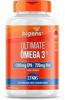 Bigens Ultimate Ômega 3 TG, Selo IFOS, 1.080mg EPA + 720mg DHA, 60 Cápsulas, Suplemento Alimentar
