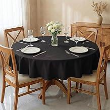 Toalha De Mesa Redonda 4 Lugares 1,40m Tecido Oxford Liso Leve e Resistente Cozzilar (Preto)