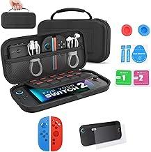 BEMMY Estojo de transporte para Nintendo Switch 2 (2025), Capa Protetora Rígida Portátil para Switch 2, Capa de Nylon Balístico Durável e à Prova D'água, Leve e de Grande Capacidade