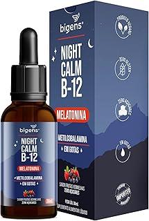 Night Calm B12: Melatonina e Vitamina B12 em gotas, com Sabor Frutas Vermelhas, Unidade 30 ml, Bigens. (Unidade)