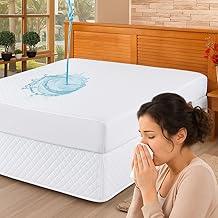 Capa Protetor de Colchão Impermeável QUEEN Branco Matelado 4 camadas de Proteção 198 x 158 x 35 cm Não Esquenta