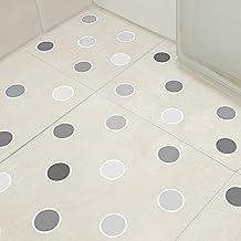 Adesivo Piso Banheiro Antiderrapante Bolinhas em Cinza 14un